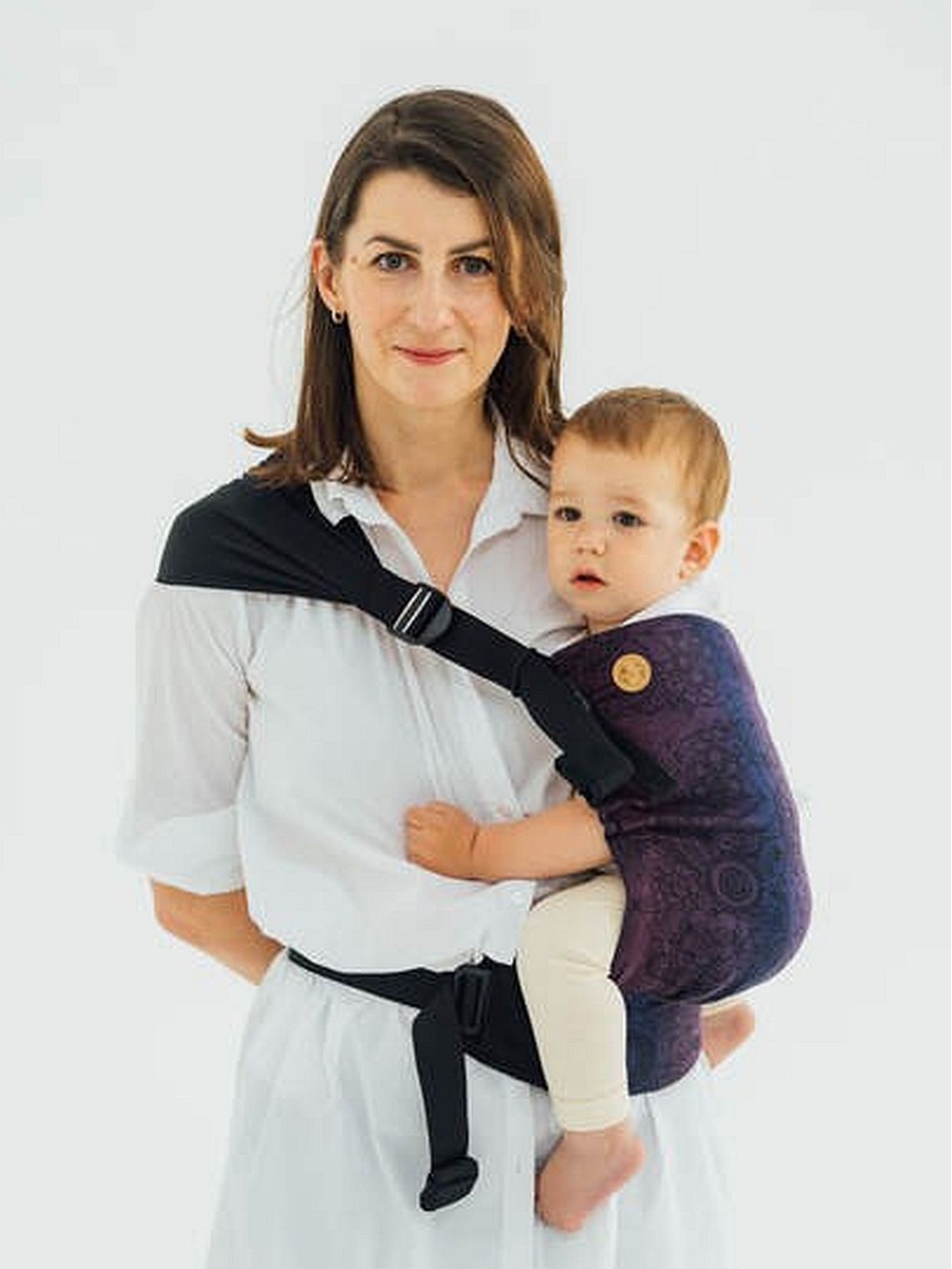 LennyHip (1/2 of LennyTwin), Standard, jacquard, 100% bawełna - WILD WINE - BOUQUET