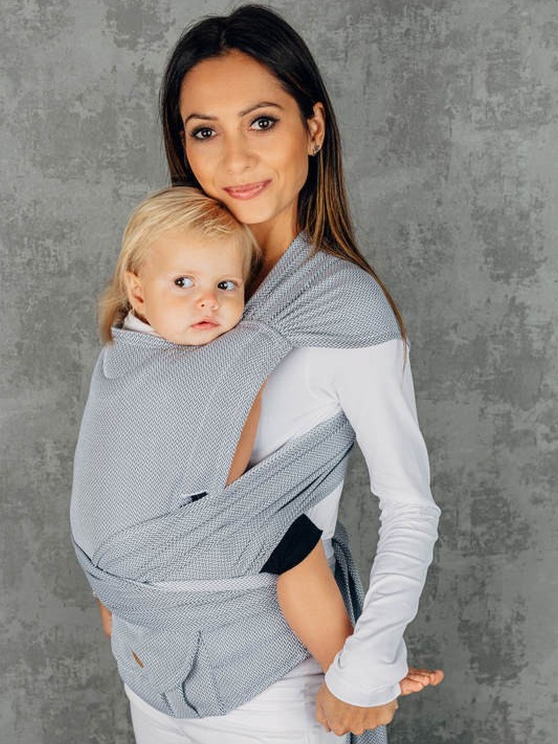 LennyHybrid, Standard, herringbone, 100% bawełna - LITTLE HERRINGBONE GREY