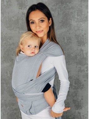 LennyHybrid, Standard, herringbone, 100% bawełna - LITTLE HERRINGBONE GREY