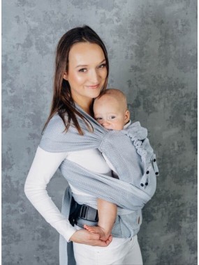 LennyHybrid, Standard, herringbone, 100% bawełna - LITTLE HERRINGBONE GREY