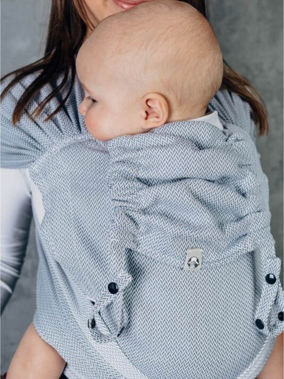 LennyHybrid, Standard, herringbone, 100% bawełna - LITTLE HERRINGBONE GREY