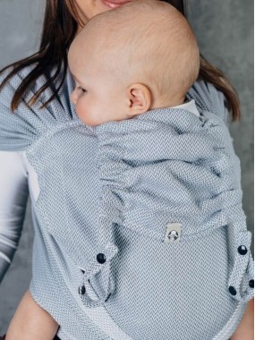 LennyHybrid, Standard, herringbone, 100% bawełna - LITTLE HERRINGBONE GREY