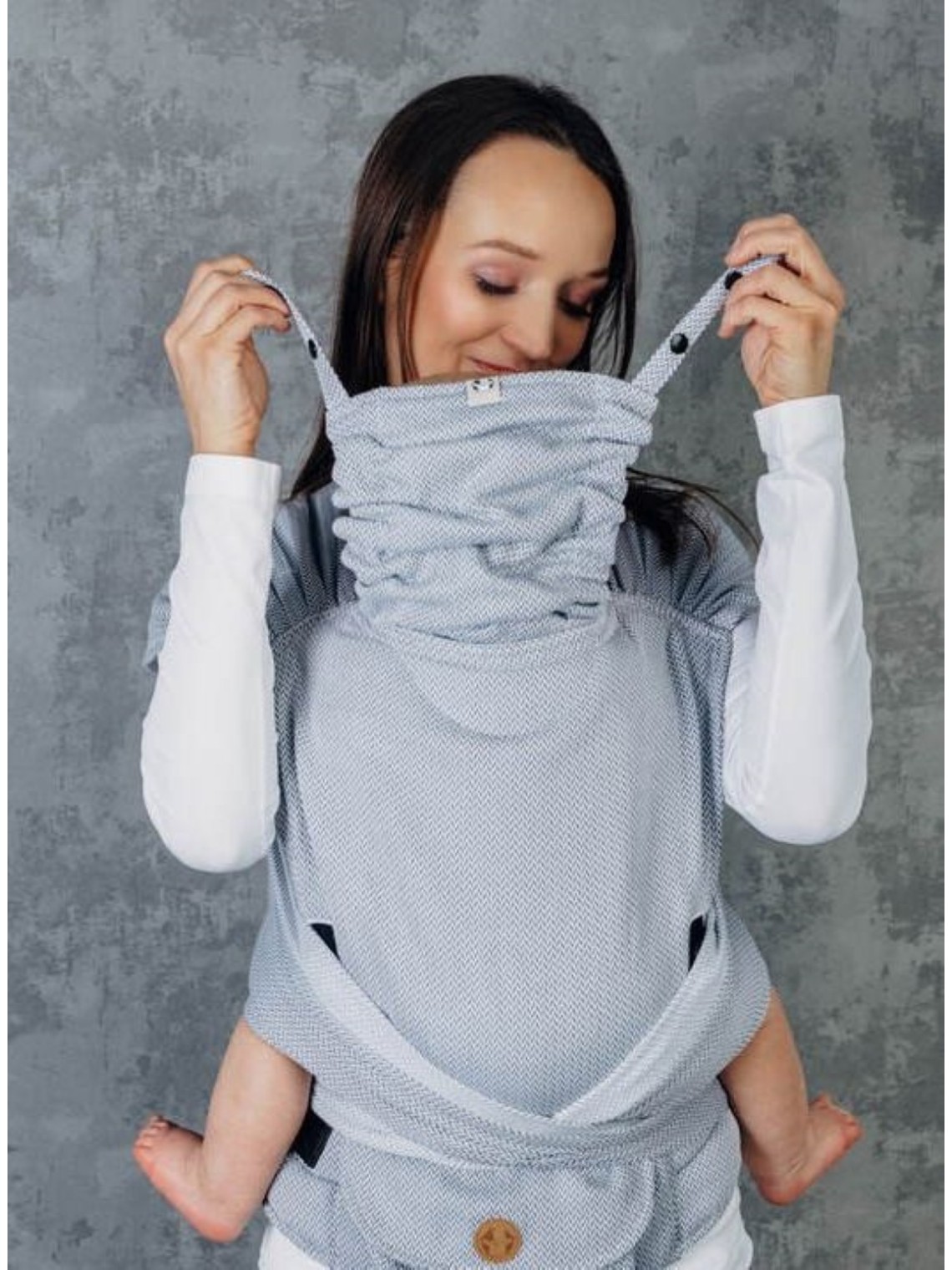 LennyHybrid, Standard, herringbone, 100% bawełna - LITTLE HERRINGBONE GREY