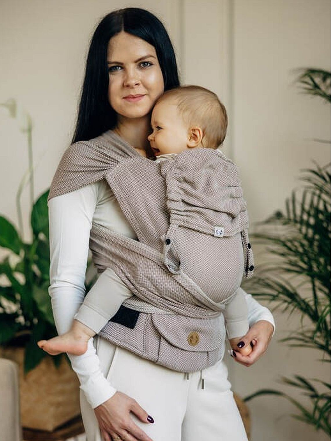LennyHybrid, Standard, herringbone, 100% cotton - LITTLE HERRINGBONE ALMOND