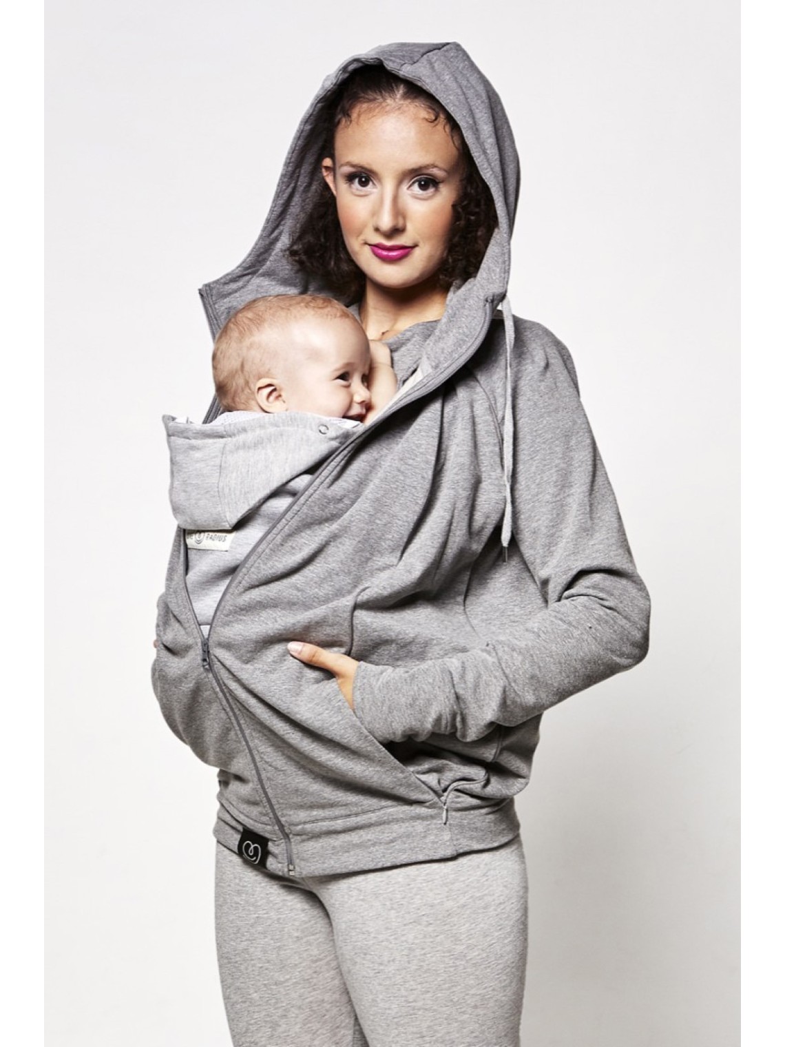 LOVE RADIUS Parent's Hoodie, Grey