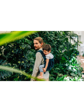 Lenny Buckle Onbuhimo PRO, Toddler, jacquard, (63% bawełna, 37% wełna merynosów) - ZEBRA - SAVANNA