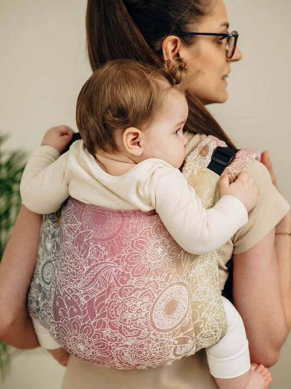 Lenny Buckle Onbuhimo PRO, Toddler, jacquard, (100% bawełna) - WILD WINE - VINEYARD