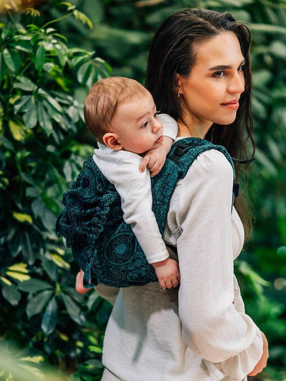 Lenny Onbuhimo PRO, Toddler, jacquard (51% bawełna 49% jedwab) - WILD WINE - IVY