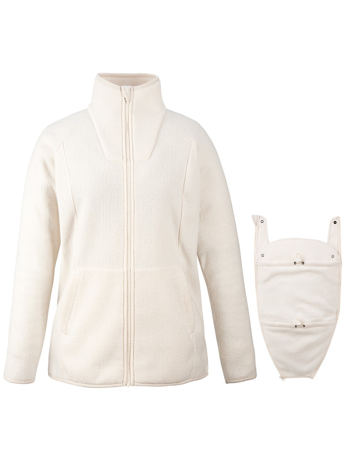 Mamalila Fleece Babywearing Jacket Basel, Off White