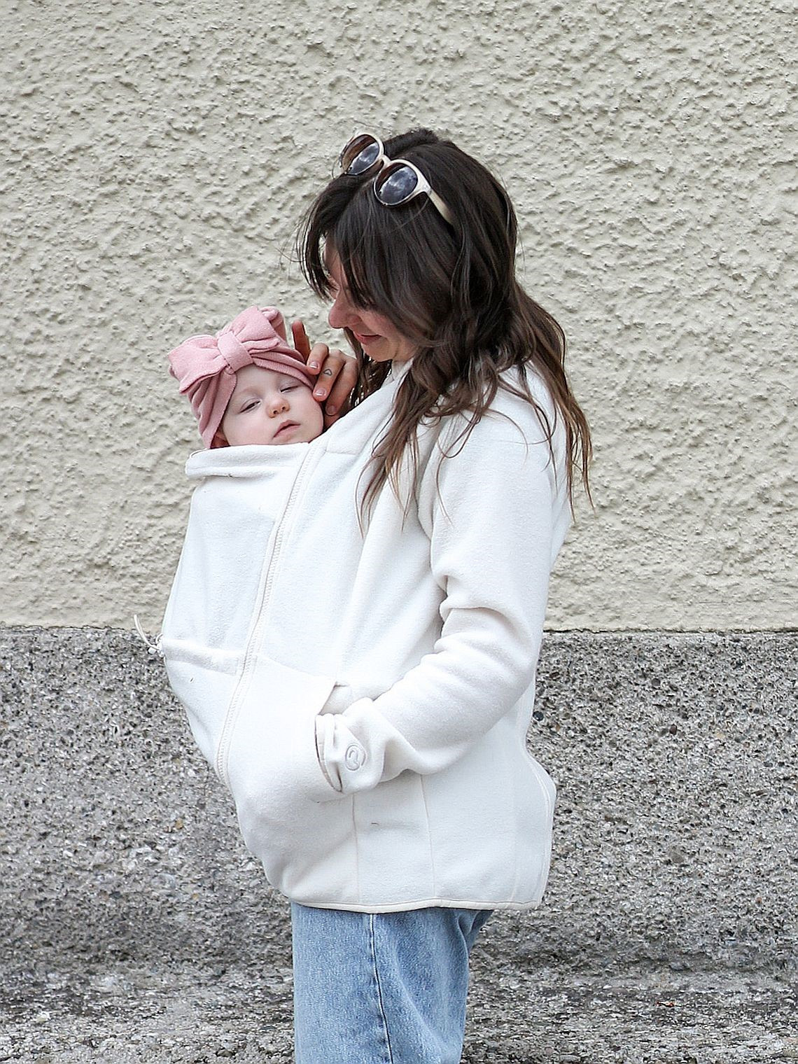 Mamalila Fleece Babywearing Jacket Basel, Off White
