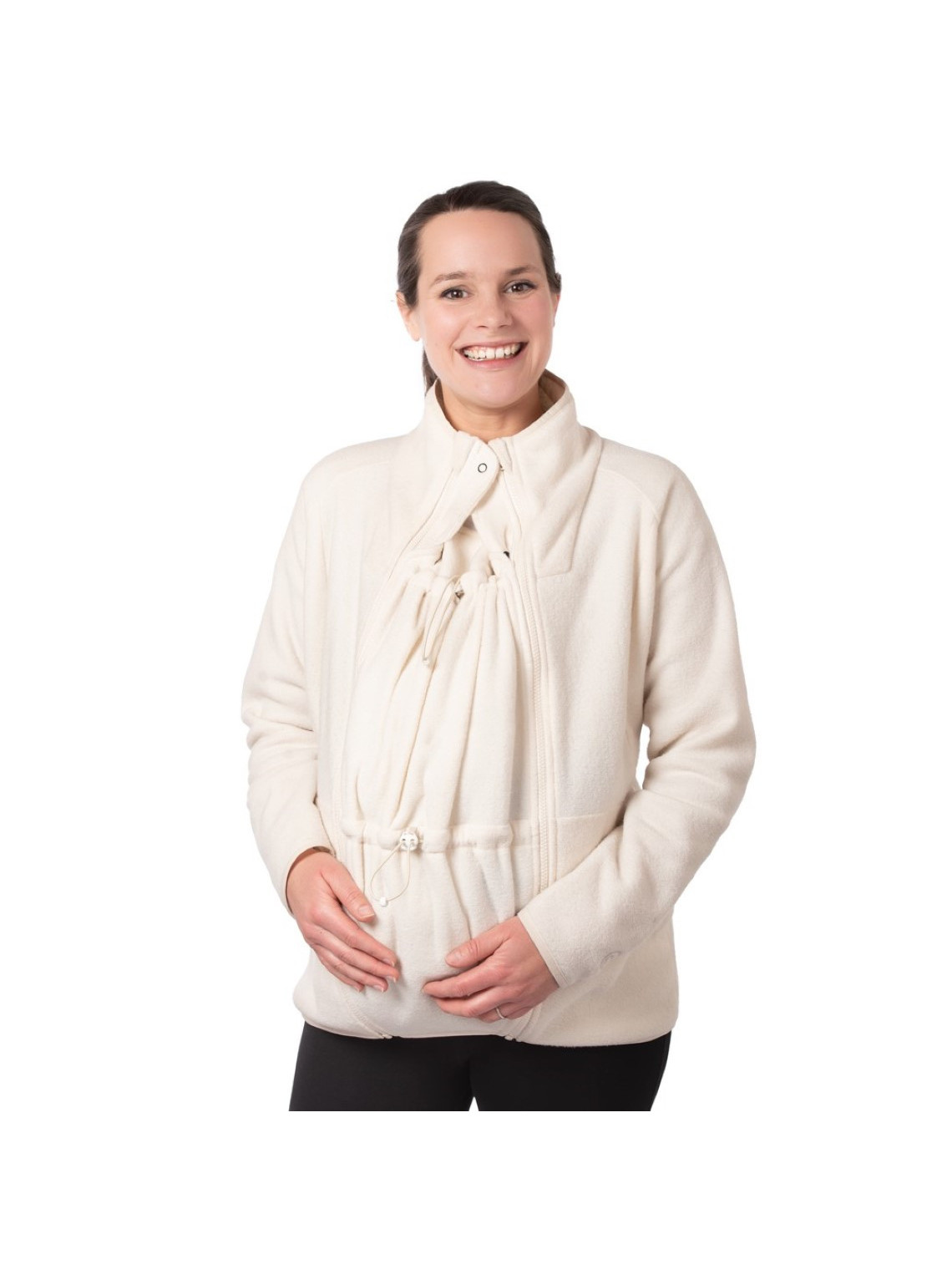 Mamalila Fleece Babywearing Jacket Basel, Off White