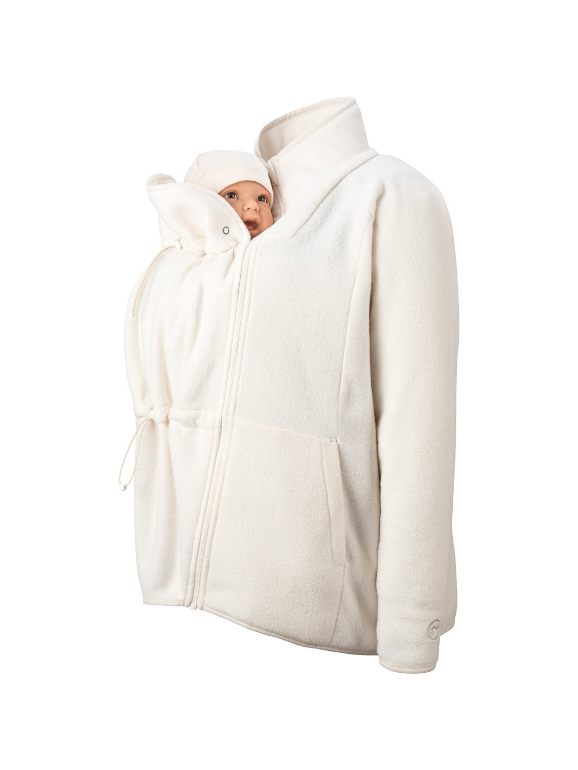 Mamalila Fleece Babywearing Jacket Basel, Off White