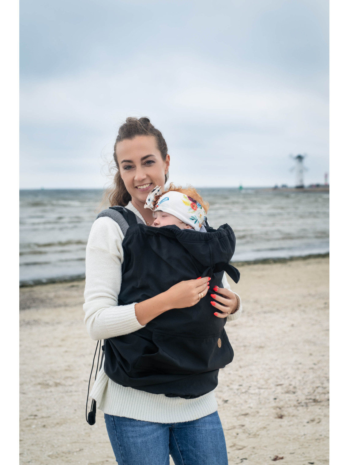 Osłonka na chustę/nosidełko Softshell, Black